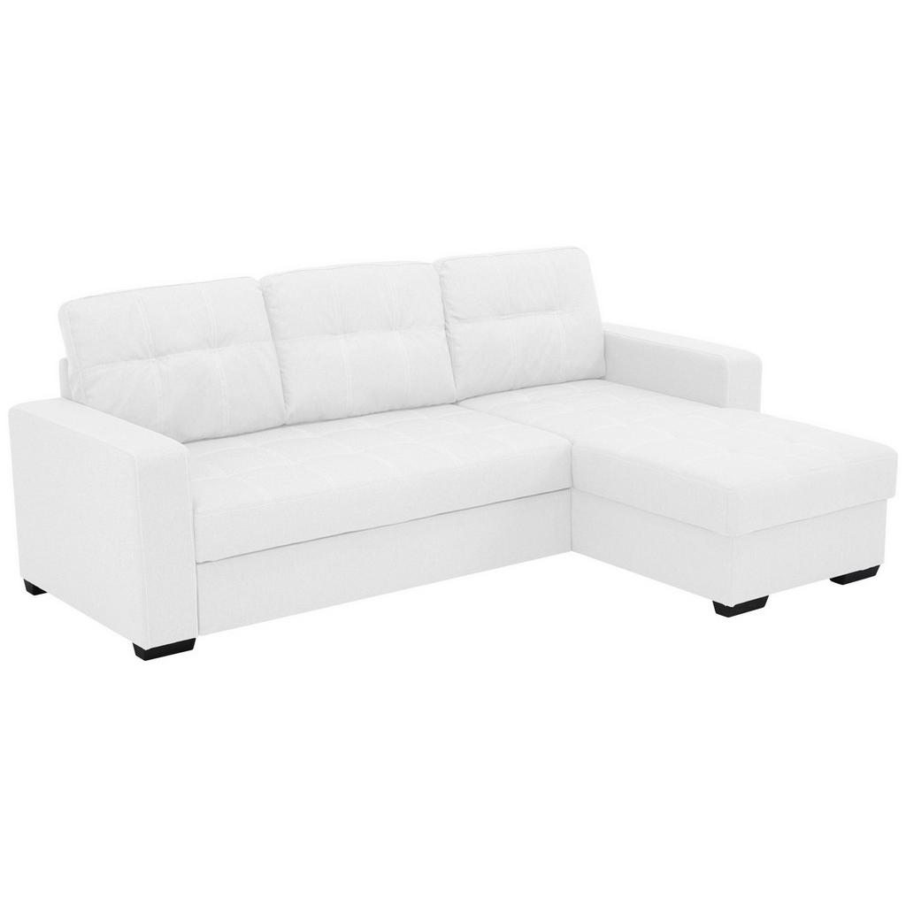 Eckschlafsofa Mediolan Weiß S: 240x160 cm