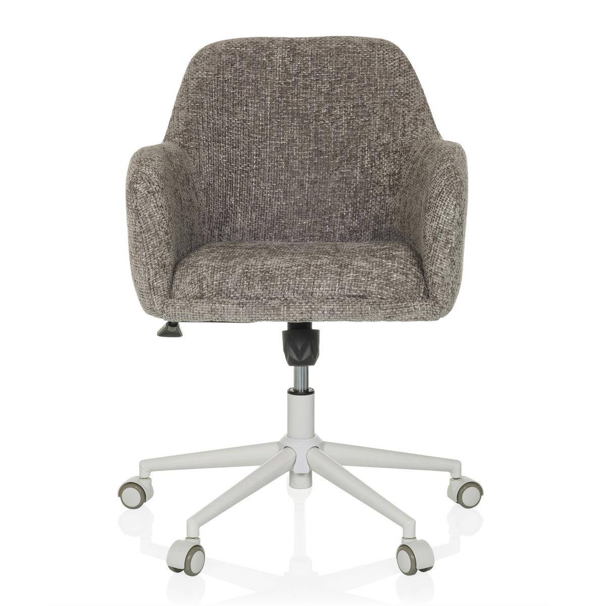 Drehstuhl Solao Home Grau B: 58 cm - Weiß/Grau, MODERN, Kunststoff/Textil (58/78/60cm) - MID.YOU