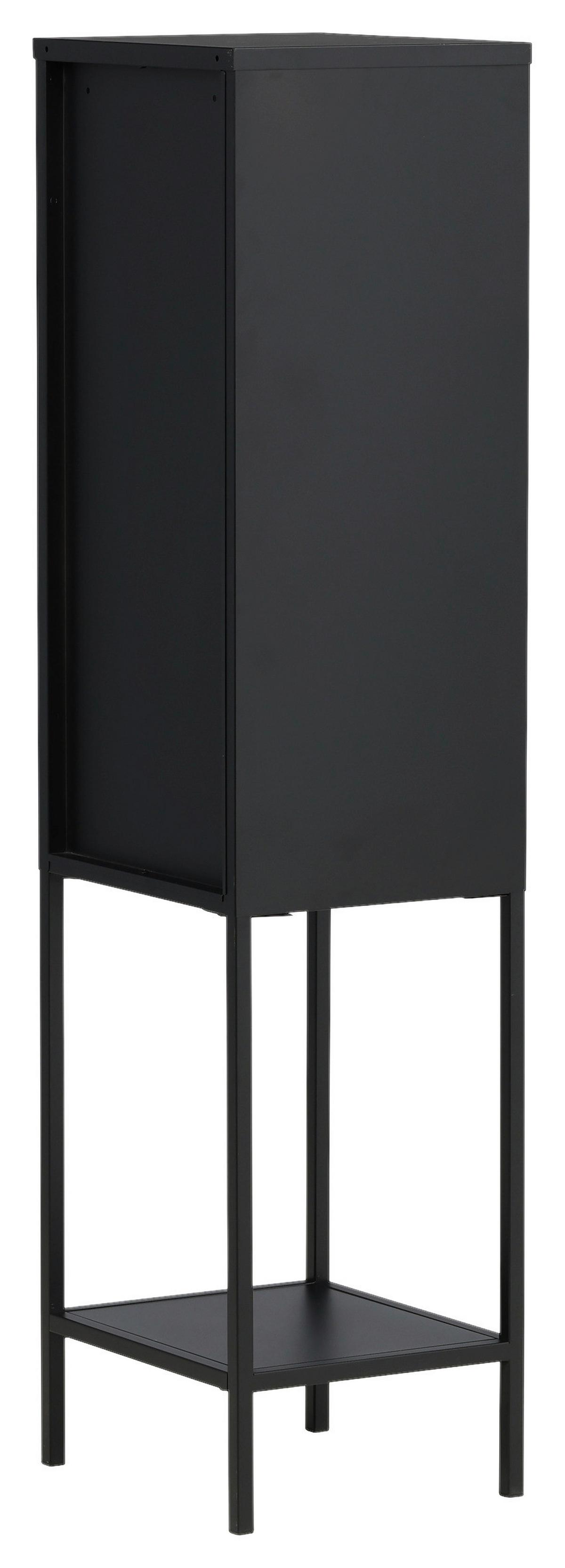 Vitrine Misha - Schwarz, Design, Metall (40.5/150/35cm) - Livetastic