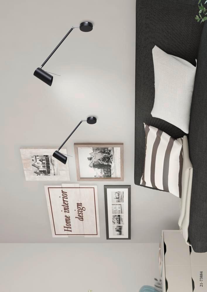 Wandleuchte 21-73884 - Schwarz, Design, Metall (32,5/8/40cm)