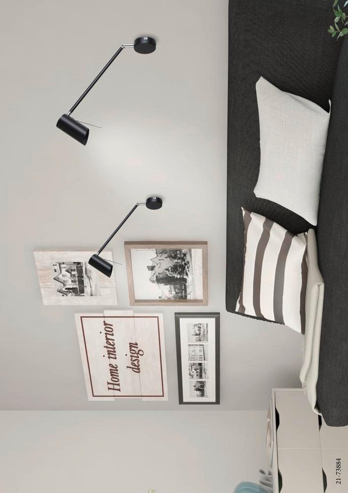 Wandleuchte 21-73884 - Schwarz, Design, Metall (32,5/8/40cm)