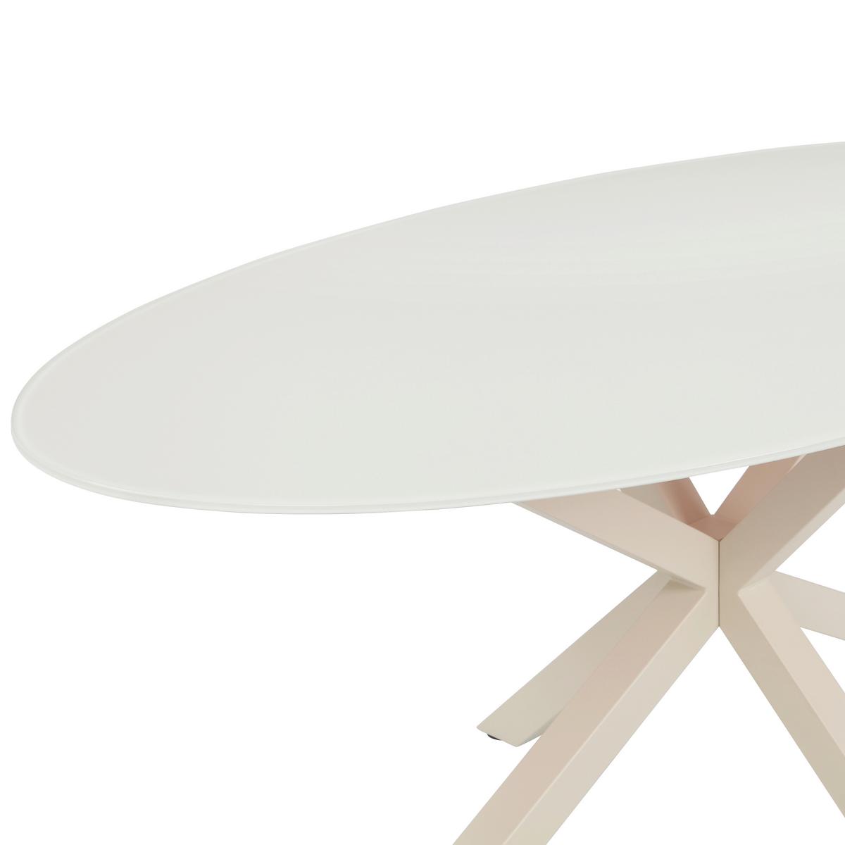Esstisch Vanda Kaschmir L: 180 cm - Kaschmir, MODERN, Glas/Metall (180/100/75cm) - P & B