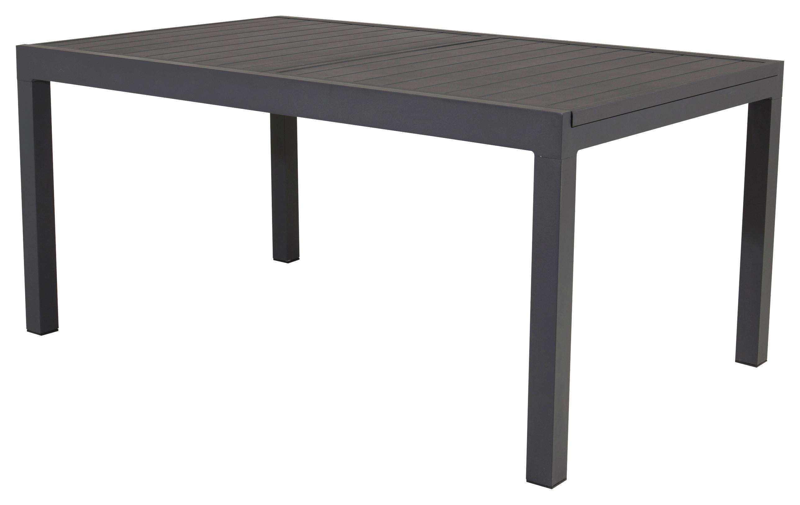 Gartentisch Marbella - Schwarz, KONVENTIONELL, Metall (160/100/75cm) - Gardenson