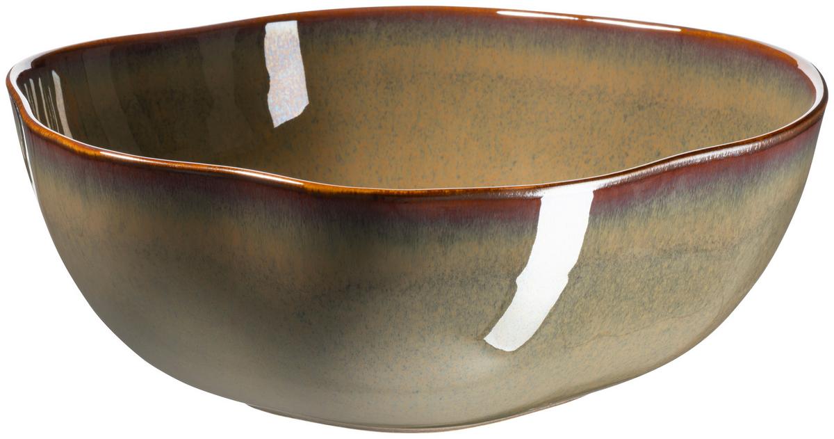 Schüssel Cordelia Braun, Rot, 6-Teilig - Rot/Braun, Trend, Keramik (28/10cm) - Mäser