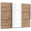 Schwebetürenschrank B: 300 Cm Level 36c Weiß/eiche Dekor - Eichefarben/Weiß, MODERN, Holzwerkstoff (300/236/65cm) - MID.YOU