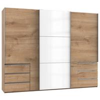 Schwebetürenschrank B: 300 Cm Level 36c Weiß/eiche Dekor - Eichefarben/Weiß, MODERN, Holzwerkstoff (300/236/65cm) - MID.YOU