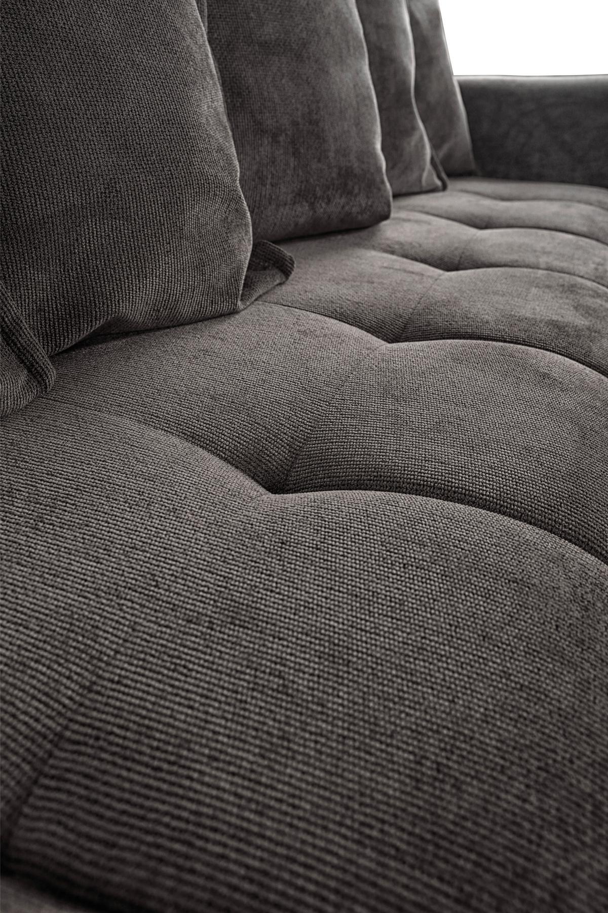 Schlafsofa Weronika, Anthrazit B: 247 Cm - Anthrazit/Schwarz, Design, Holz/Holzwerkstoff (247/94/90cm) - MID.YOU