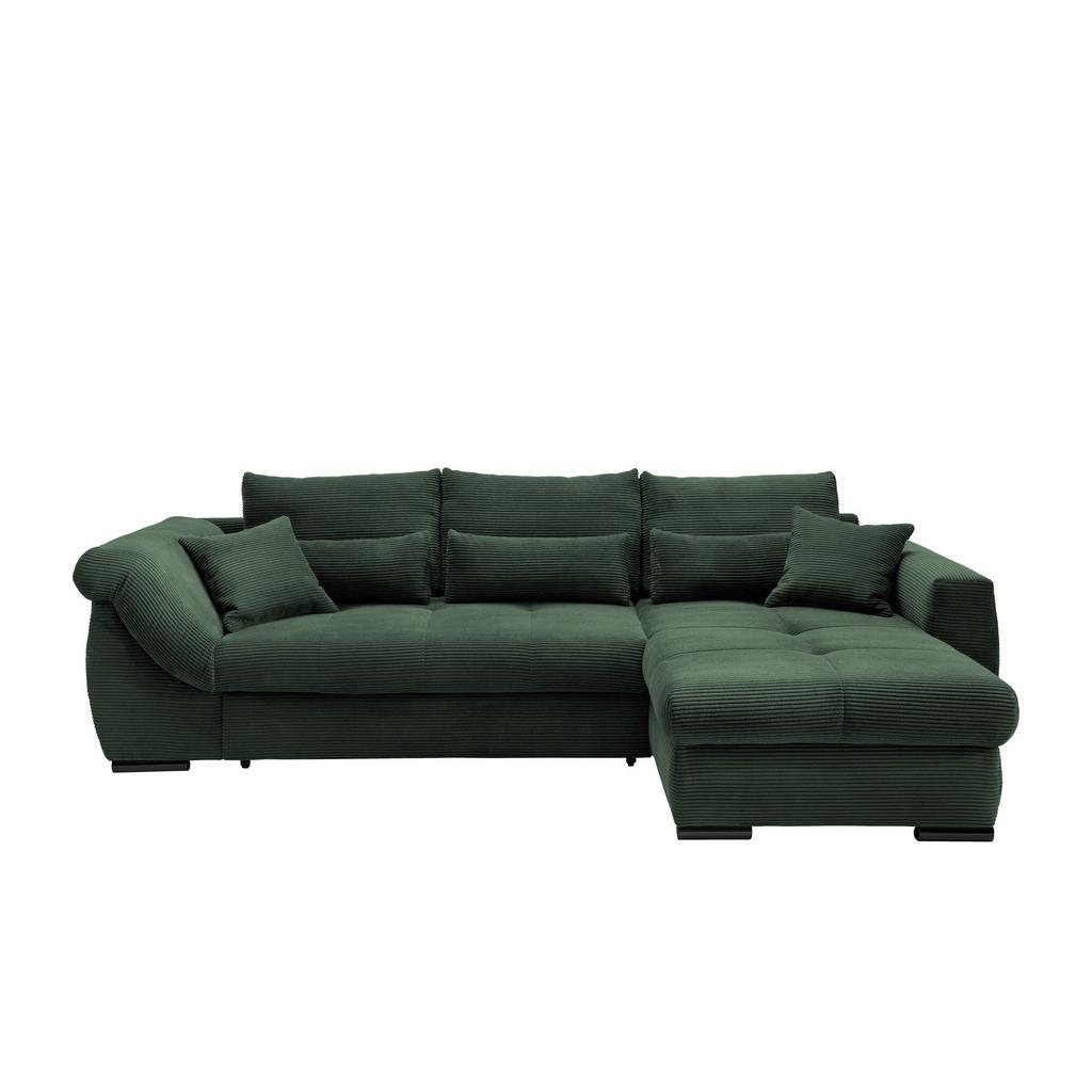 Ecksofa mit Schlaffunktion Federico Dunkelgrün 302x188 cm