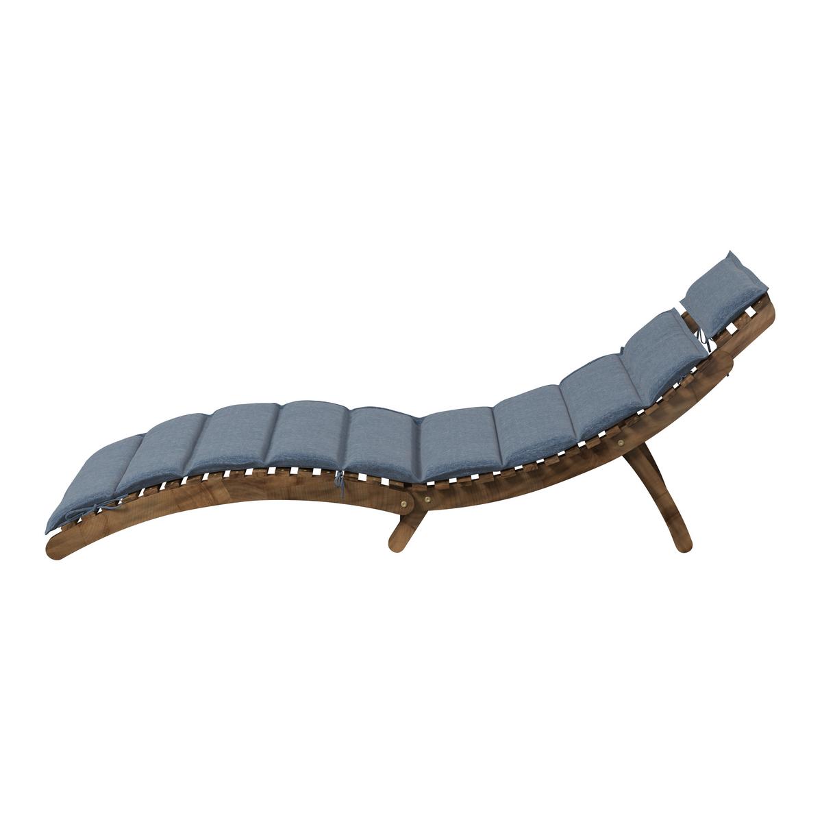 ZÁHRADNÉ LEŽADLO NATALIE - sivá, Natur, drevo/textil (180/62/54cm) - Mömax