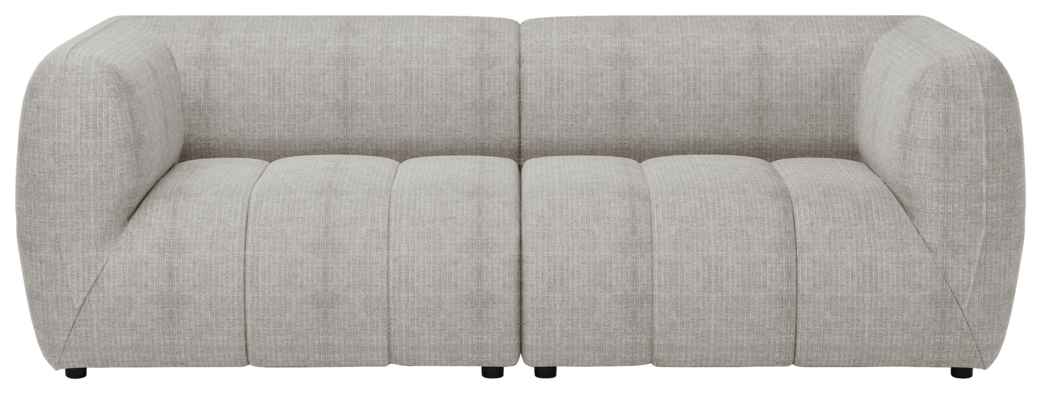 Sofa Laos Creme/Schwarz, 240 cm - Creme/Schwarz, Design, Textil (240/80/95cm) - MID.YOU
