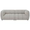 Sofa Laos Creme/Schwarz, 240 cm - Creme/Schwarz, Design, Textil (240/80/95cm) - MID.YOU