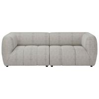 Sofa Laos Creme/schwarz, 240 Cm - Creme/Schwarz, Design, Textil (240/80/95cm) - MID.YOU