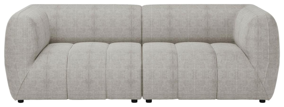 Sofa Laos Creme/schwarz, 240 Cm - Creme/Schwarz, Design, Textil (240/80/95cm) - MID.YOU