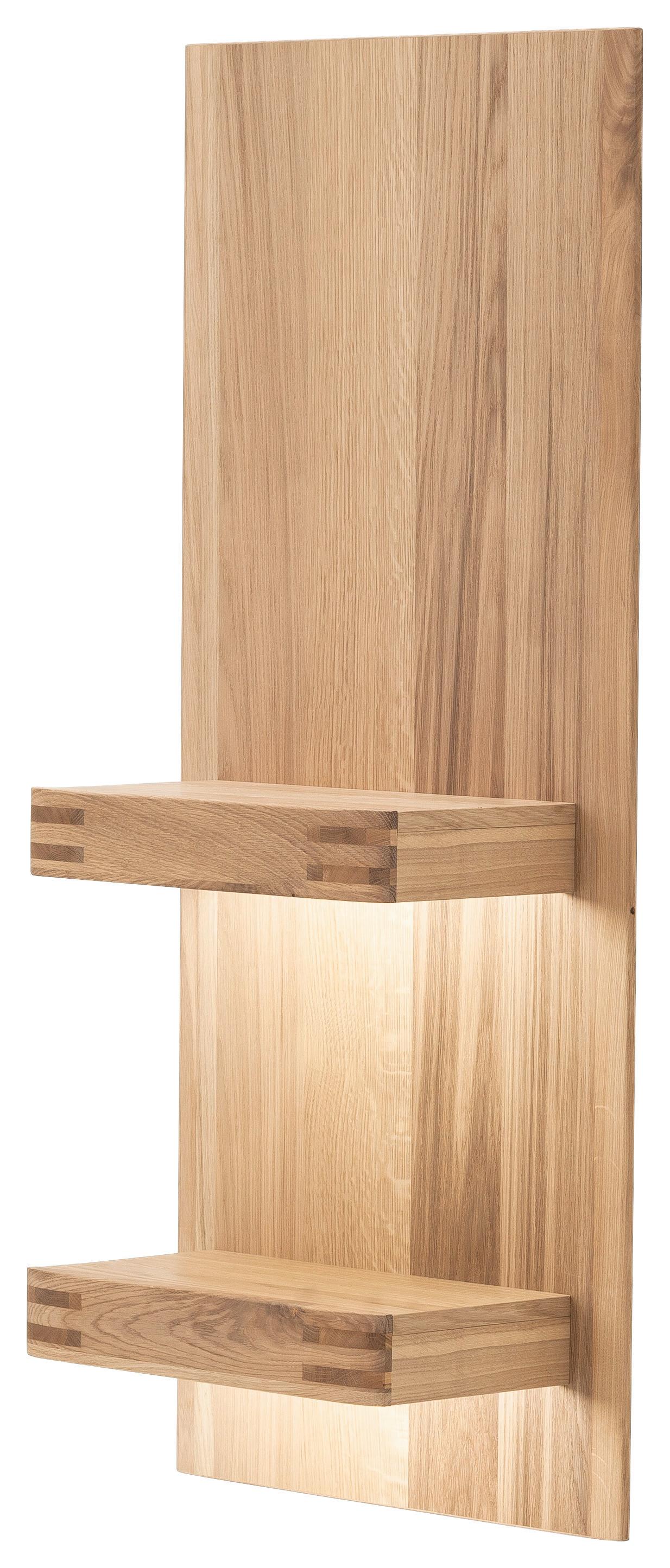 Wandregal Salvador B: 50 cm Eichefarben 2 Fächer - Eichefarben, Design, Holz/Holzwerkstoff (50/115/25cm) - Livetastic