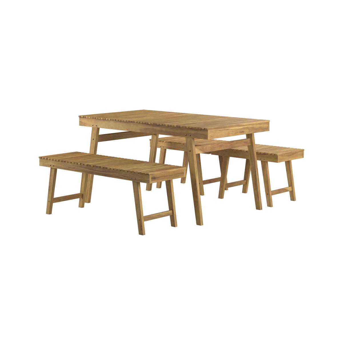 Gartenset Algier - Akaziefarben, MODERN, Holz (140/73/80cm) - Beldano