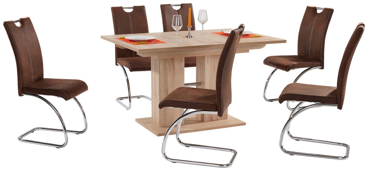 Esstisch Ausziehbar Helena 140-220x90 Cm Eiche Dekor - Eichefarben, KONVENTIONELL, Holzwerkstoff (140-220/76/90cm)