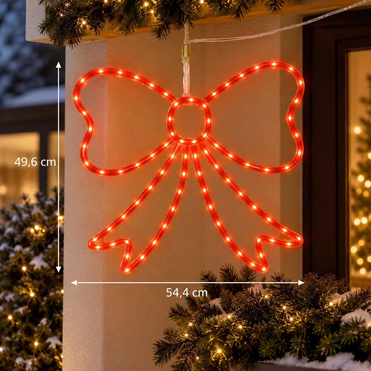 LED-DEKOLEUCHTE Timerfunktion - Rot, MODERN, Kunststoff (54,5/1/49,6cm)