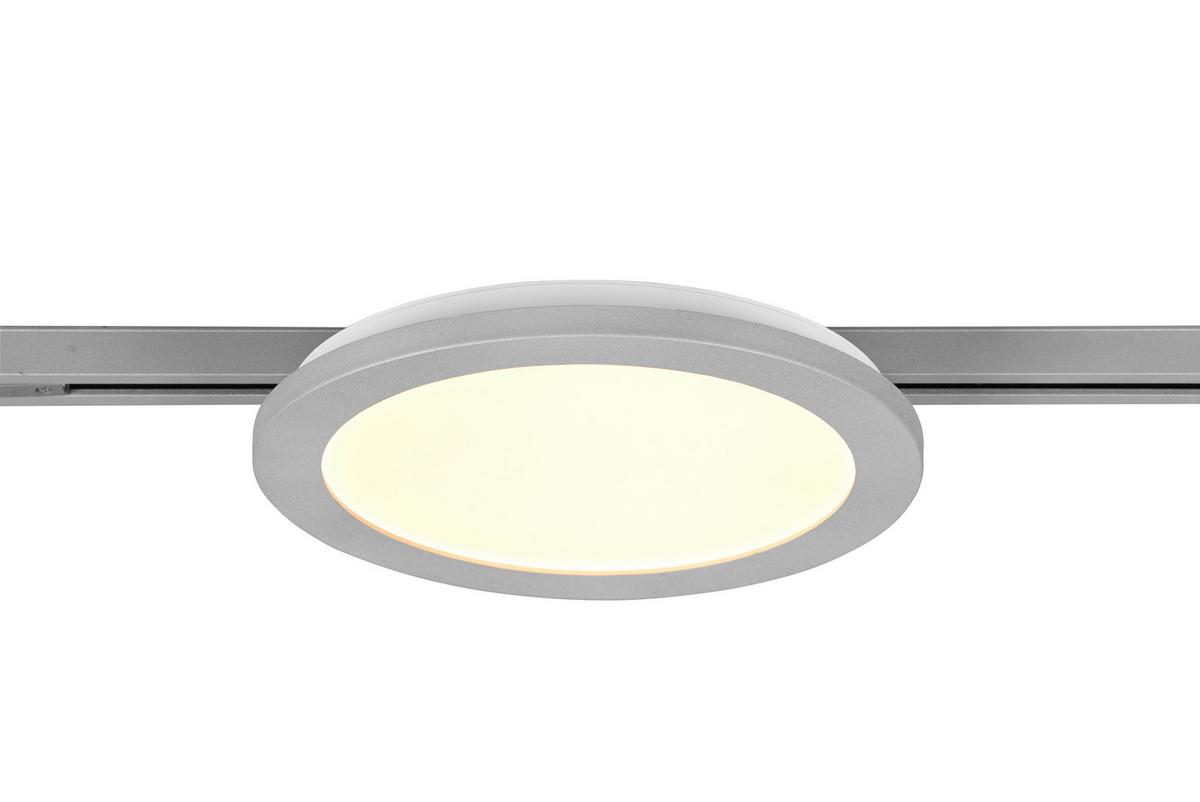 Deckenleuchte Duoline Camillus Ø 26 Cm, Für Schienensystem - Titanfarben, Basics, Kunststoff (26,0/2,7cm) - Trio Leuchten