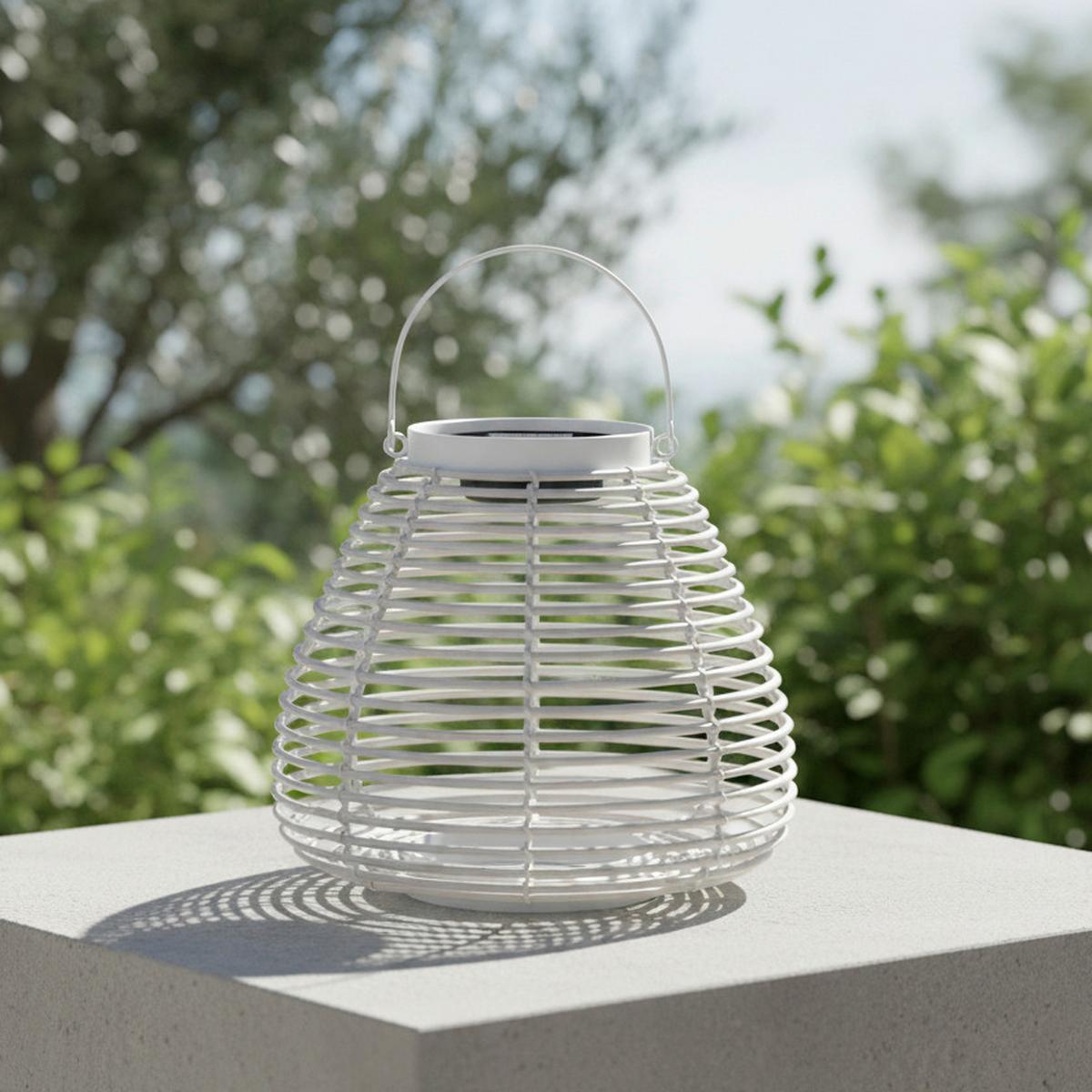 VONKAJŠIE SVIETIDLO ANINA - biela, Modern, kov/plast (36/35/36cm) - Bessagi Garden