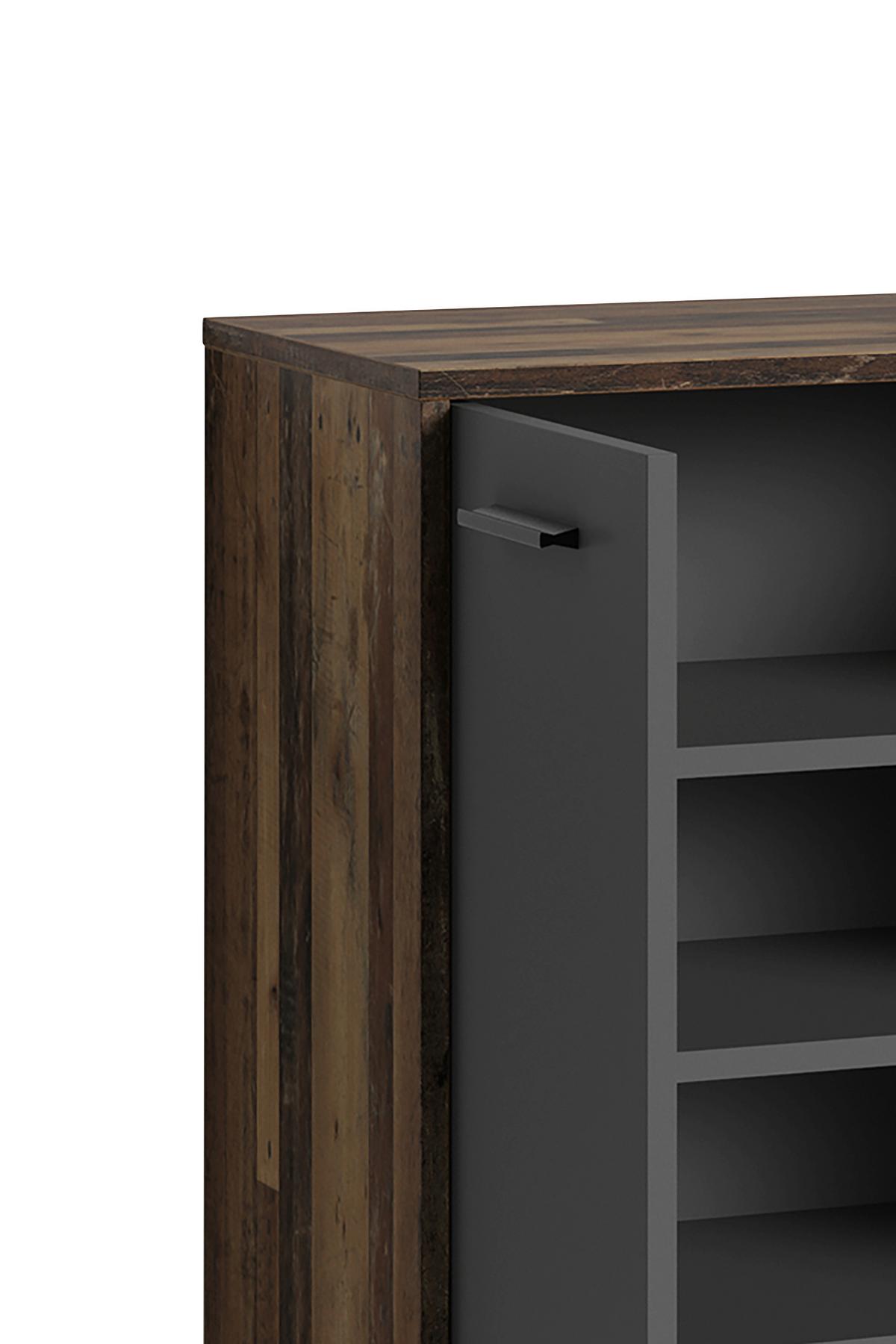 Garderobe Ben Alteiche/ Anthrazit B: 40 cm - Alteiche/Anthrazit, Design, Holzwerkstoff (40/184/35cm) - MID.YOU