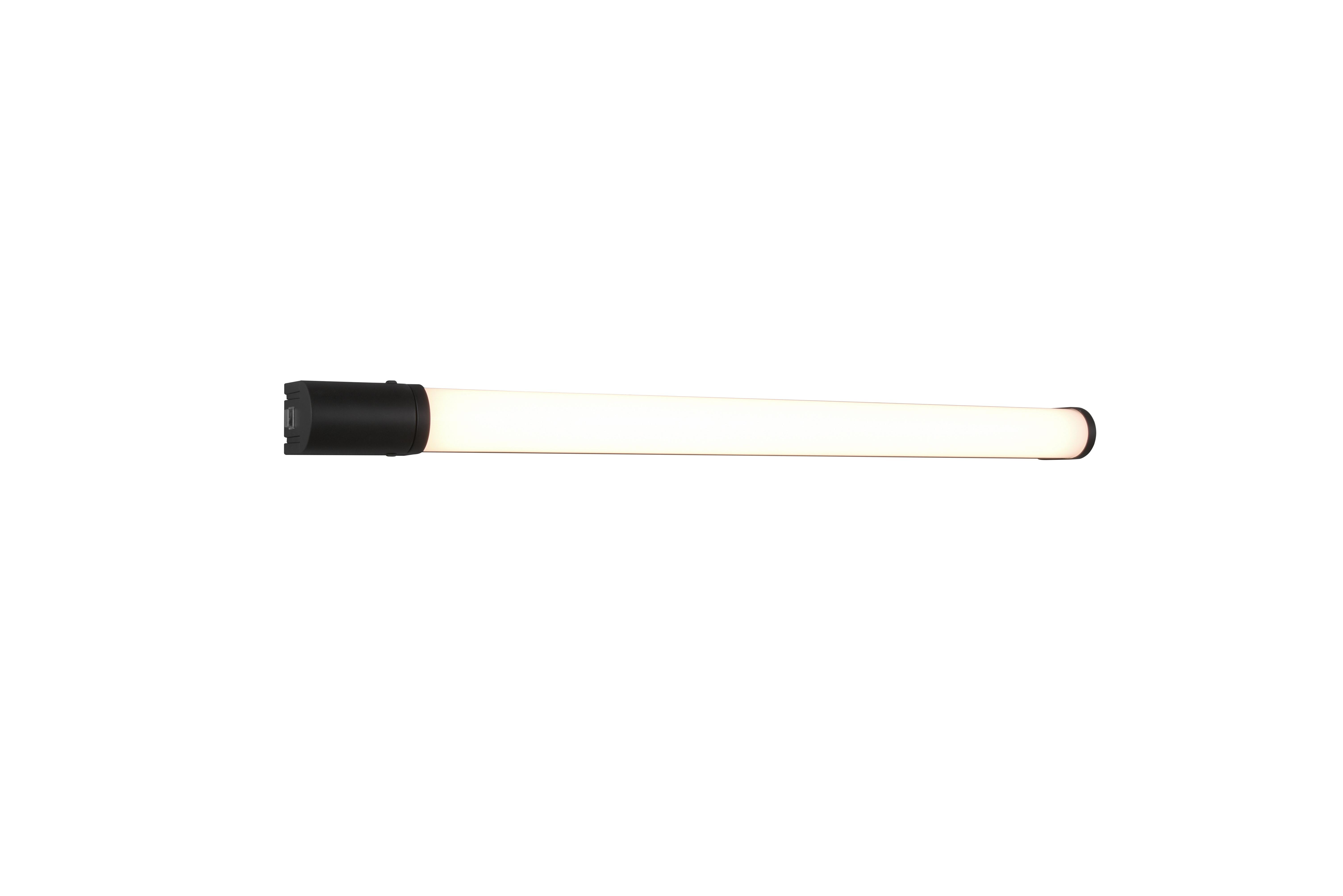 Bad-Wandleuchte IP44 1-Flammig mit Schalter inkl. Steckdose - Schwarz, Basics, Kunststoff/Metall (79/5,5/7cm) - Trio Leuchten