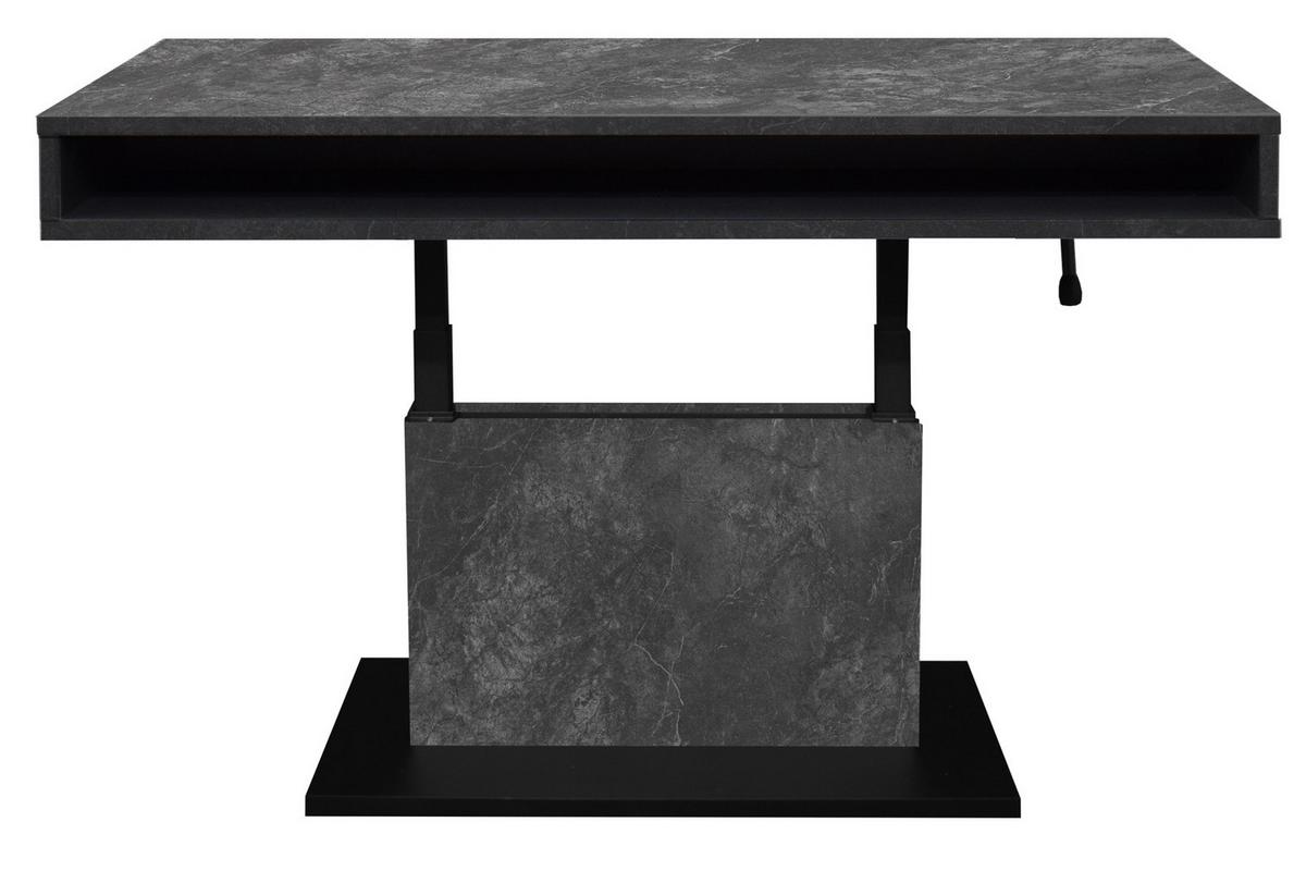 Couchtisch Lift Graphitfarben B: 110 Cm - Schwarz/Graphitfarben, Design, Holzwerkstoff/Metall (110/58-77/60cm) - MID.YOU