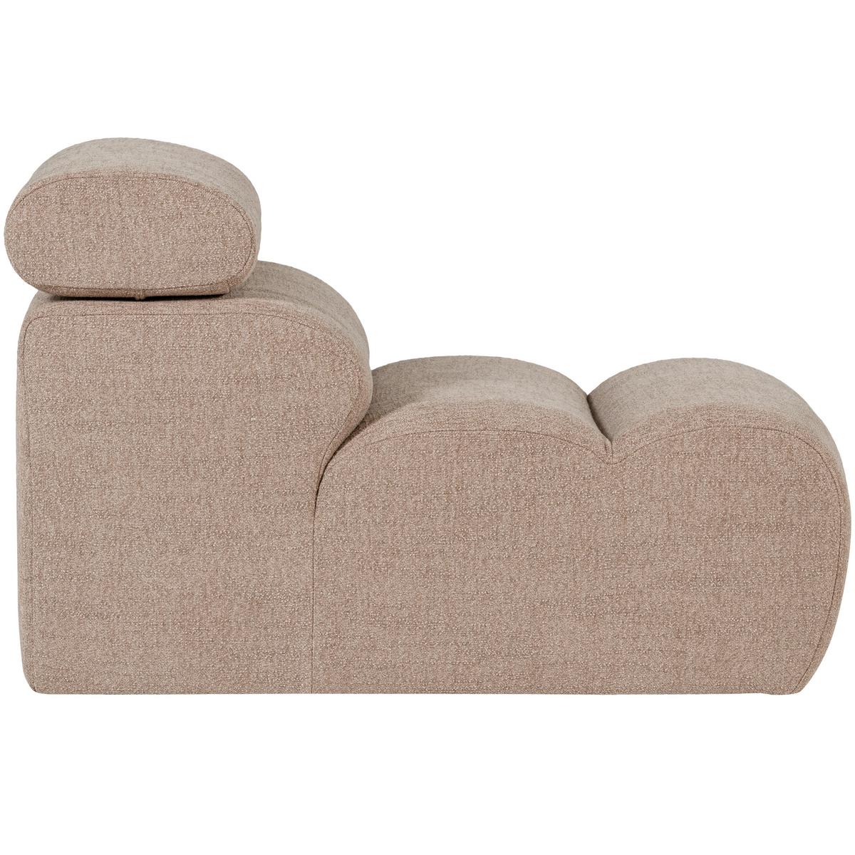 Sofaelement Novi Taupe B: 82cm - Taupe/Schwarz, Design, Textil (82/86/113cm) - Livetastic