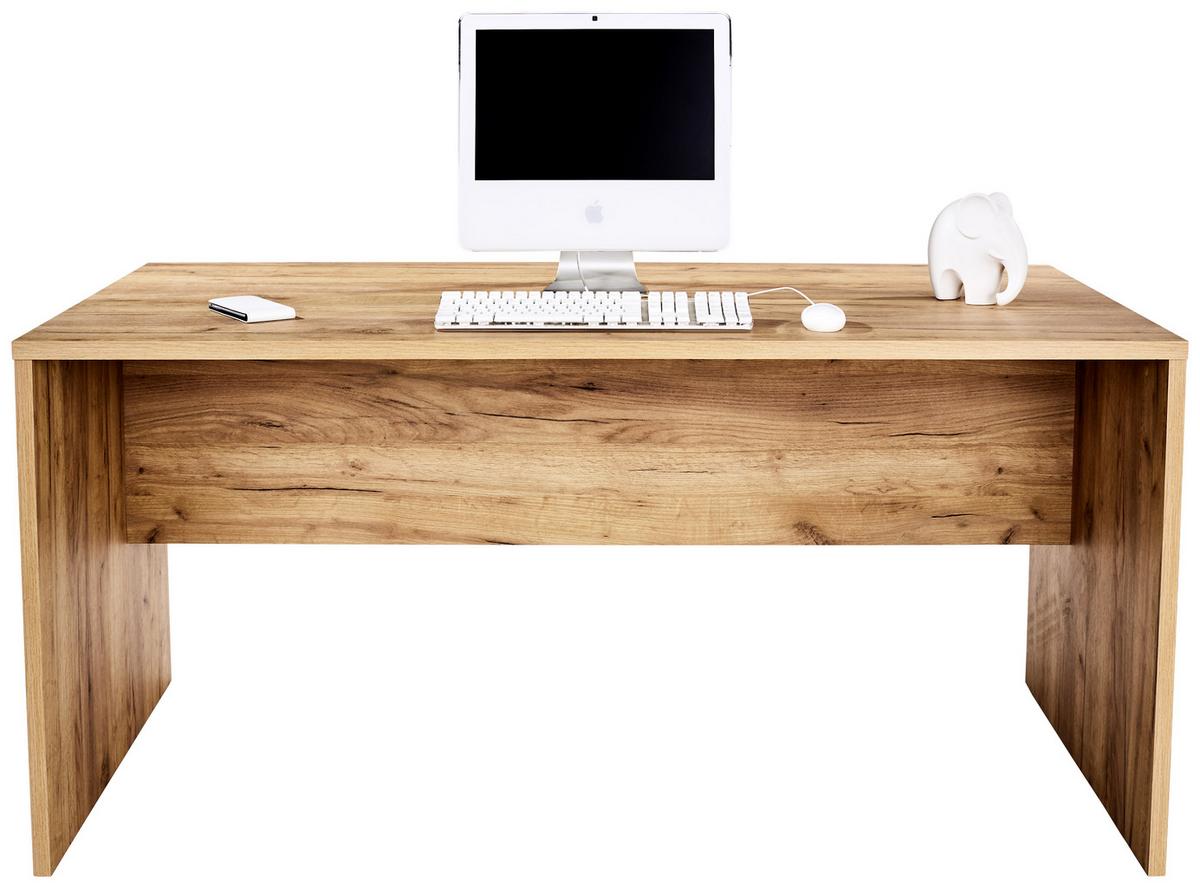 Schreibtisch B 160cm H 76cm Profi, Eiche Dekor - Eichefarben, MODERN, Holzwerkstoff (160/76/80cm) - Ondega