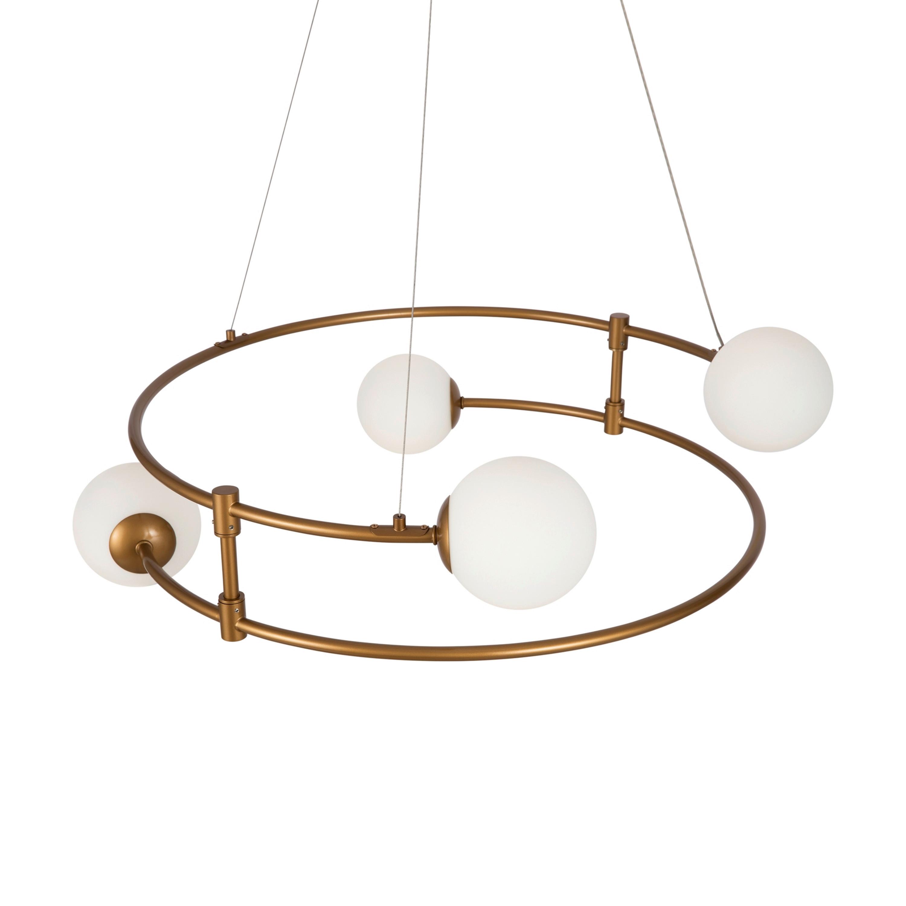 PENDELLEUCHTE BALANCE - Goldfarben, Basics, Glas/Metall (61/24,5cm) - MAYTONI