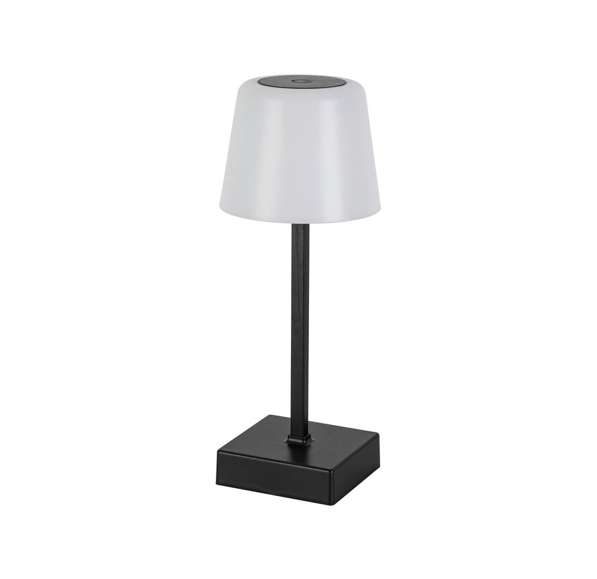 NABÍJATEĽNÁ STOLNÁ LAMPA EMO - čierna/biela, Modern, kov/plast (10,5/25cm) - Mömax