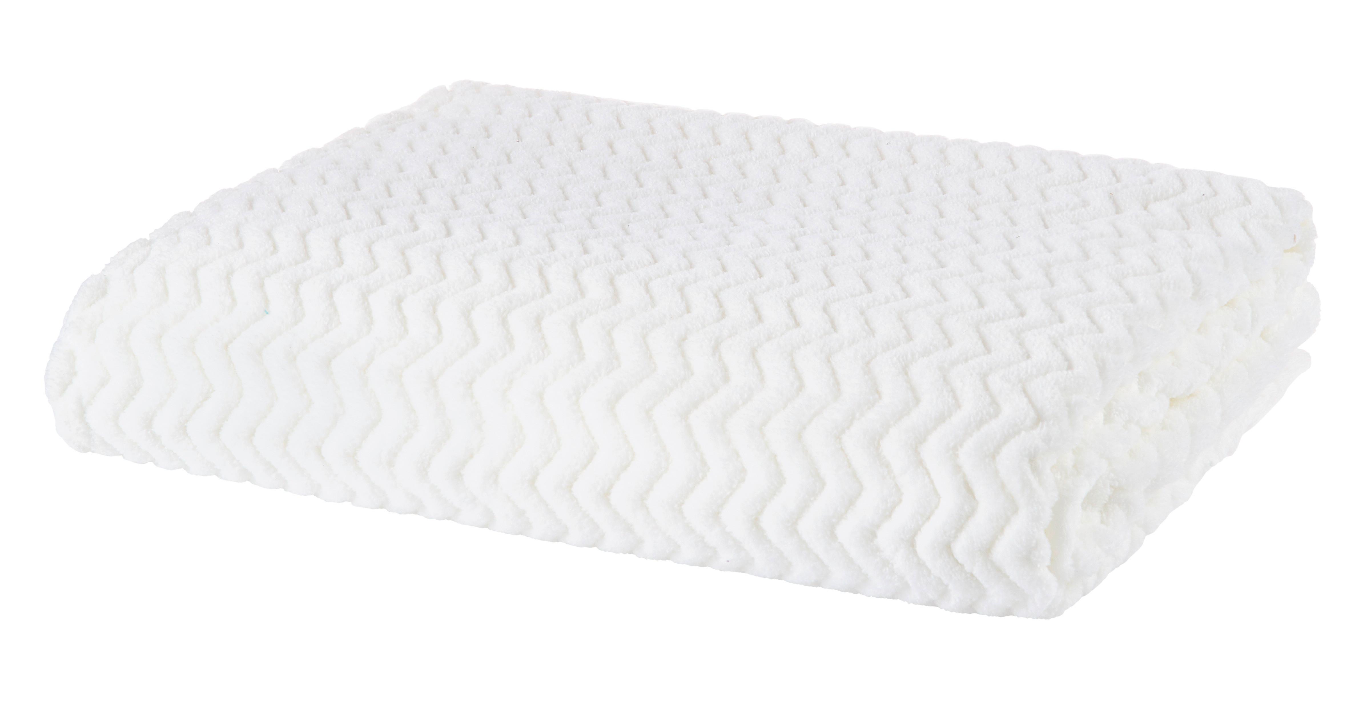 Kuscheldecke Talisha Weiß 130x170 Cm - Weiß, MODERN, Textil (130/170cm) - Luca Bessoni