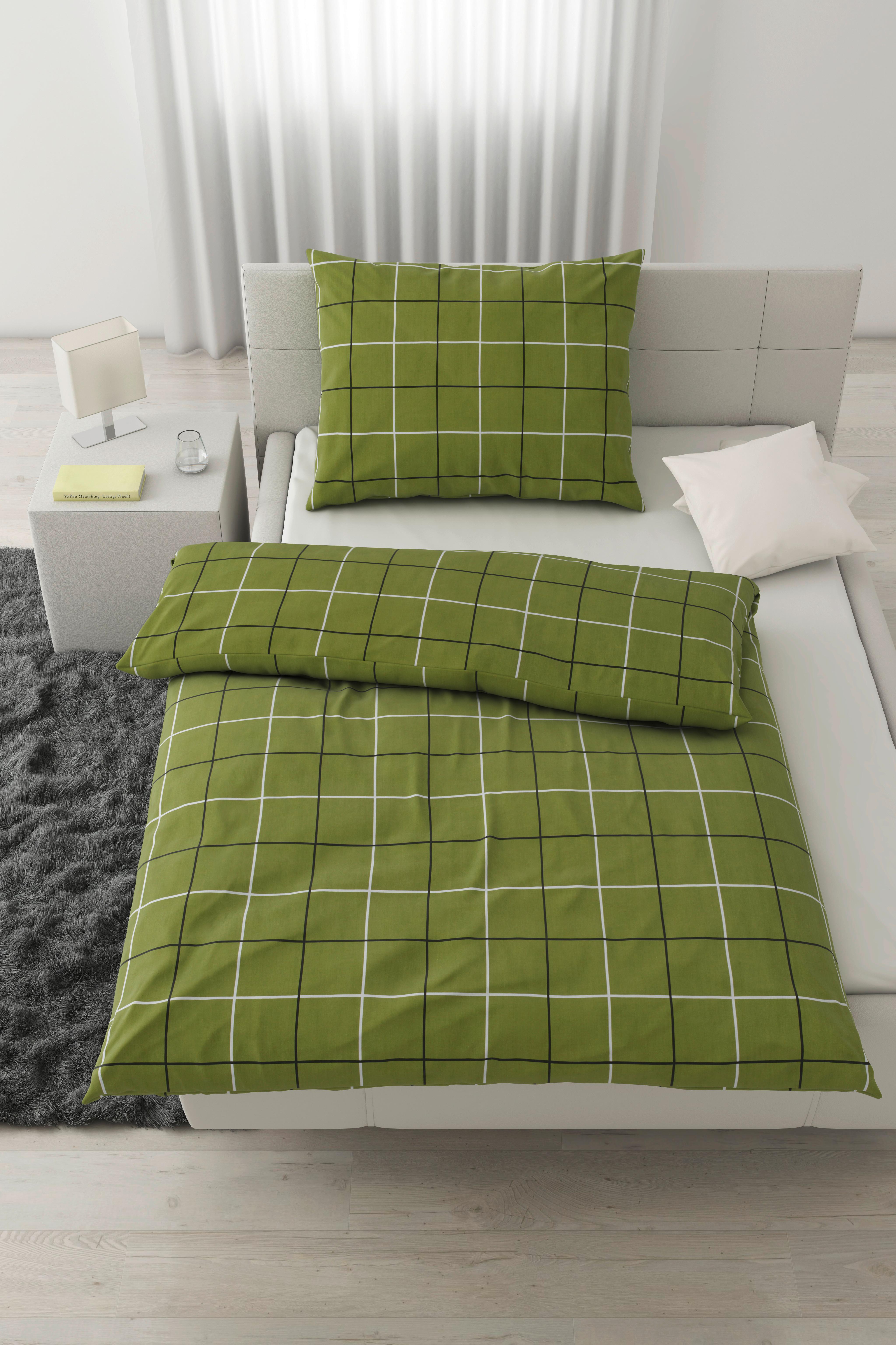 Posteľná Bielizeň Gitterkaro, 140/200cm, Zelená - zelená, Moderný, textil (140/200cm) - Modern Living