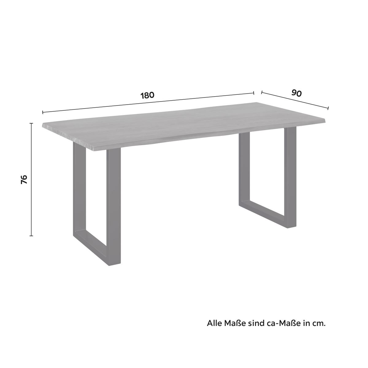 Jídelní stůl Dale, š: 180 cm - černá/barvy vlašských ořechů, Moderní, kov/dřevo (180/90/76cm) - Bessagi Home