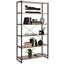 Regál Bono - čierna/dub sonoma, Moderný, kov/kompozitné drevo (95/180/35cm) - Modern Living Regál Bono - čierna/dub sonoma, Moderný, kov/kompozitné drevo (95/180/35cm) - Modern Living