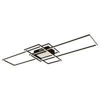 Led-deckenleuchte 48468-60 - Opal/Schwarz, Design, Kunststoff/Metall (110,8/42/6,8cm) - Globo