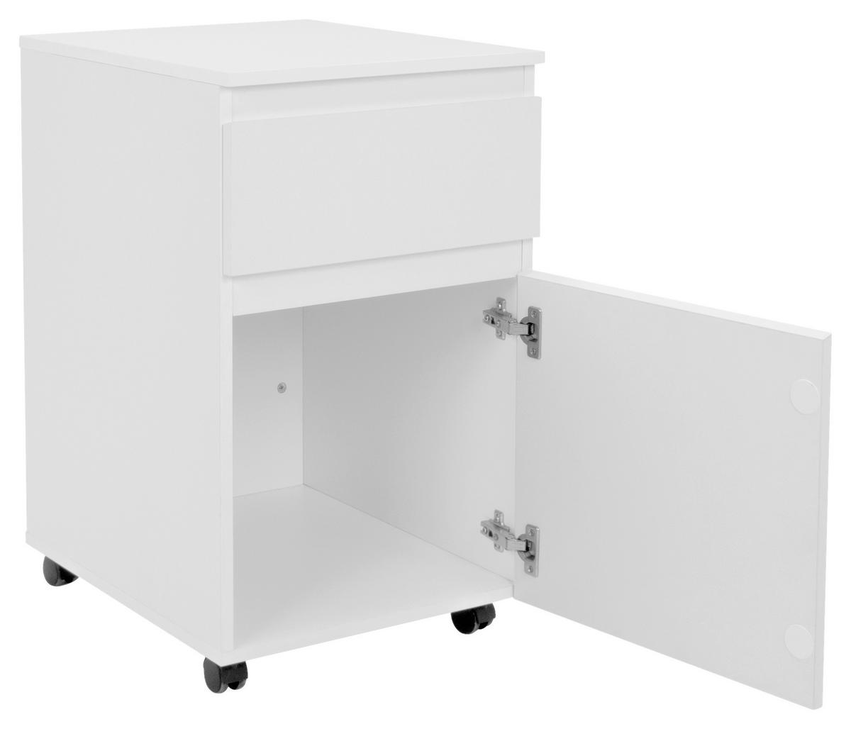 Rollcontainer Weiß Image 31, 44x73x52 Cm - Weiß, KONVENTIONELL, Holzwerkstoff/Kunststoff (44/73/52cm) - MID.YOU