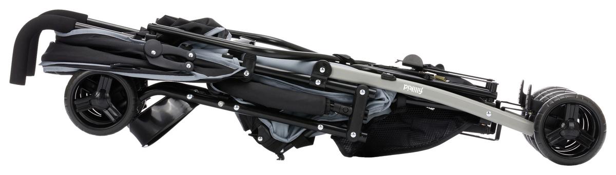 Buggy Glider Grau/Schwarz XL-Sonnendach - Schwarz/Grau, Kunststoff/Metall (38/98/80cm) - Fillikid