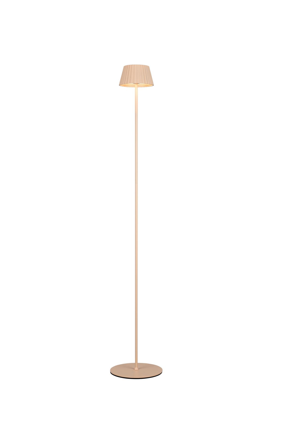 LED-Stehleuchte Suarez Sandfarben D: 13,5 cm - Sandfarben, Design, Metall (13,5/123cm)