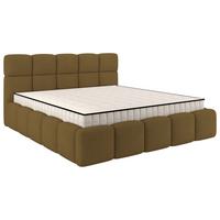 Polsterbett Cloudy M. Matratze Braun, Lf: 180x200 Cm - Braun, Trend, Holz/Holzwerkstoff (180/200cm) - Luca Bessoni