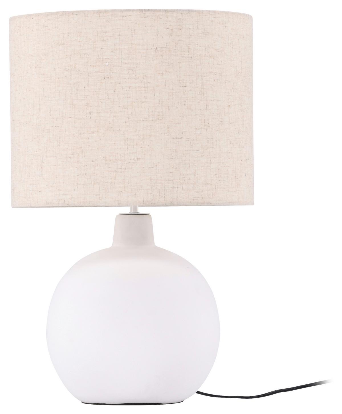 Tischleuchte Torcello - Beige/Weiß, Basics, Textil/Stein (32/51/32cm) - P & B