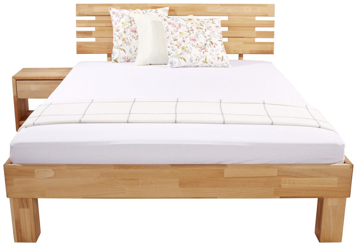 Massivholzbett 140x200 cm Elisabeth Buche - Kernbuche, KONVENTIONELL, Holz (140/200cm)