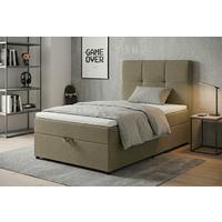Boxbett Paros 100 100x200 Beige - Beige/Schwarz, MODERN, Holzwerkstoff/Textil (100/200cm) - MID.YOU