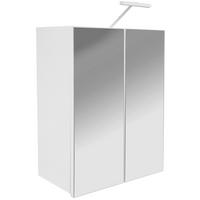 Spiegelschrank Pearl Mit Led 2-Türig BxHxT: 70x80,5x23 cm - Weiß, KONVENTIONELL, Glas/Holzwerkstoff (70/69/23cm)