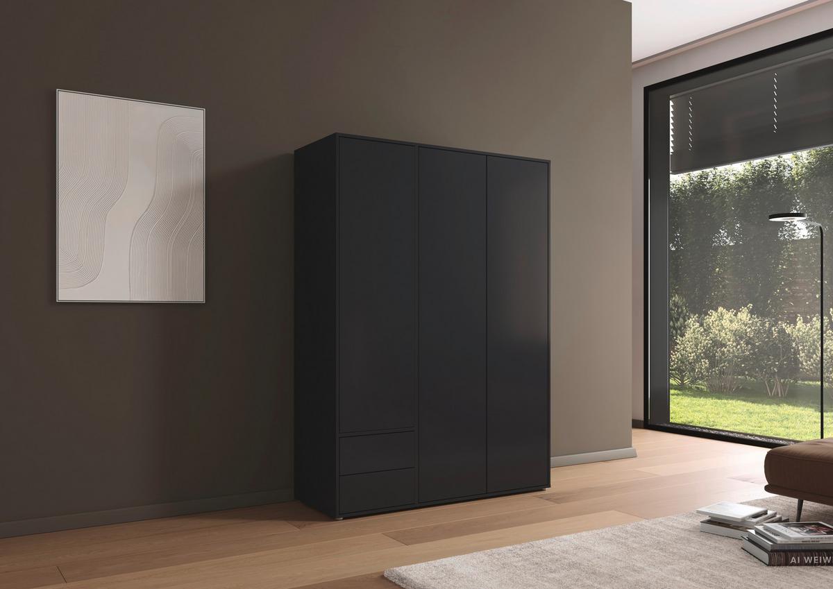 Drehtürenschrank Nabila Grau B: 140 cm - Grau, MODERN, Holzwerkstoff (140/194/53cm) - Rauch Möbel
