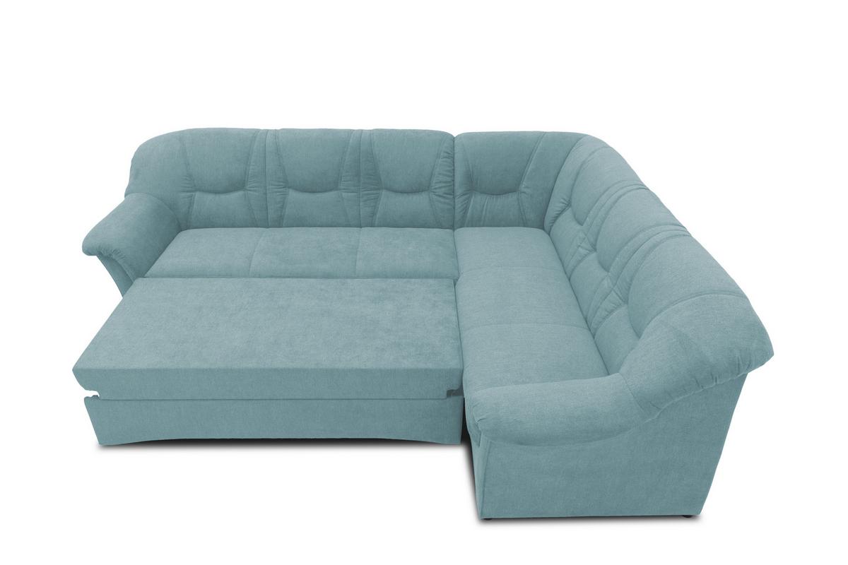 Ecksofa Sarafina Petrol S: 240x190 cm - Petrol/Schwarz, KONVENTIONELL, Textil (240/190cm) - MID.YOU