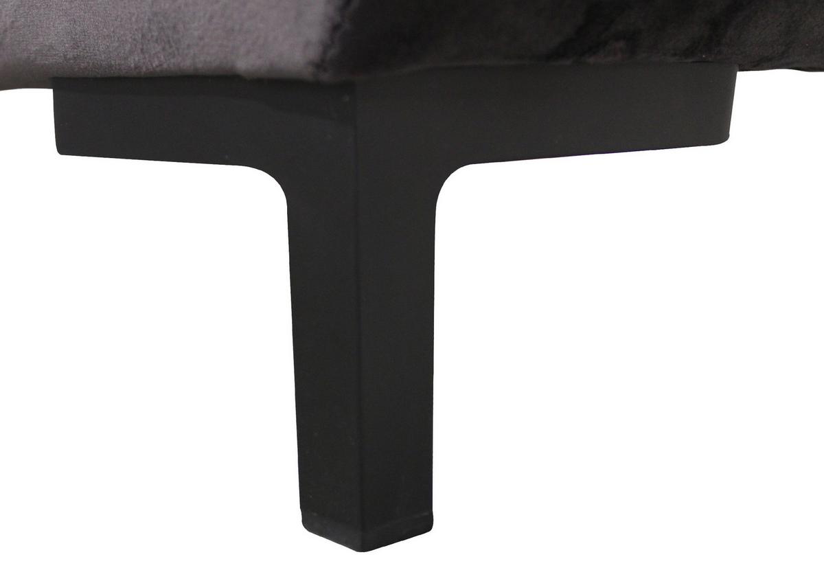 Eckschlafsofa Bello Grau Mit Schlaffunktion Ottomane Rechts - Schwarz/Grau, Design, Textil (277/187cm) - Livetastic