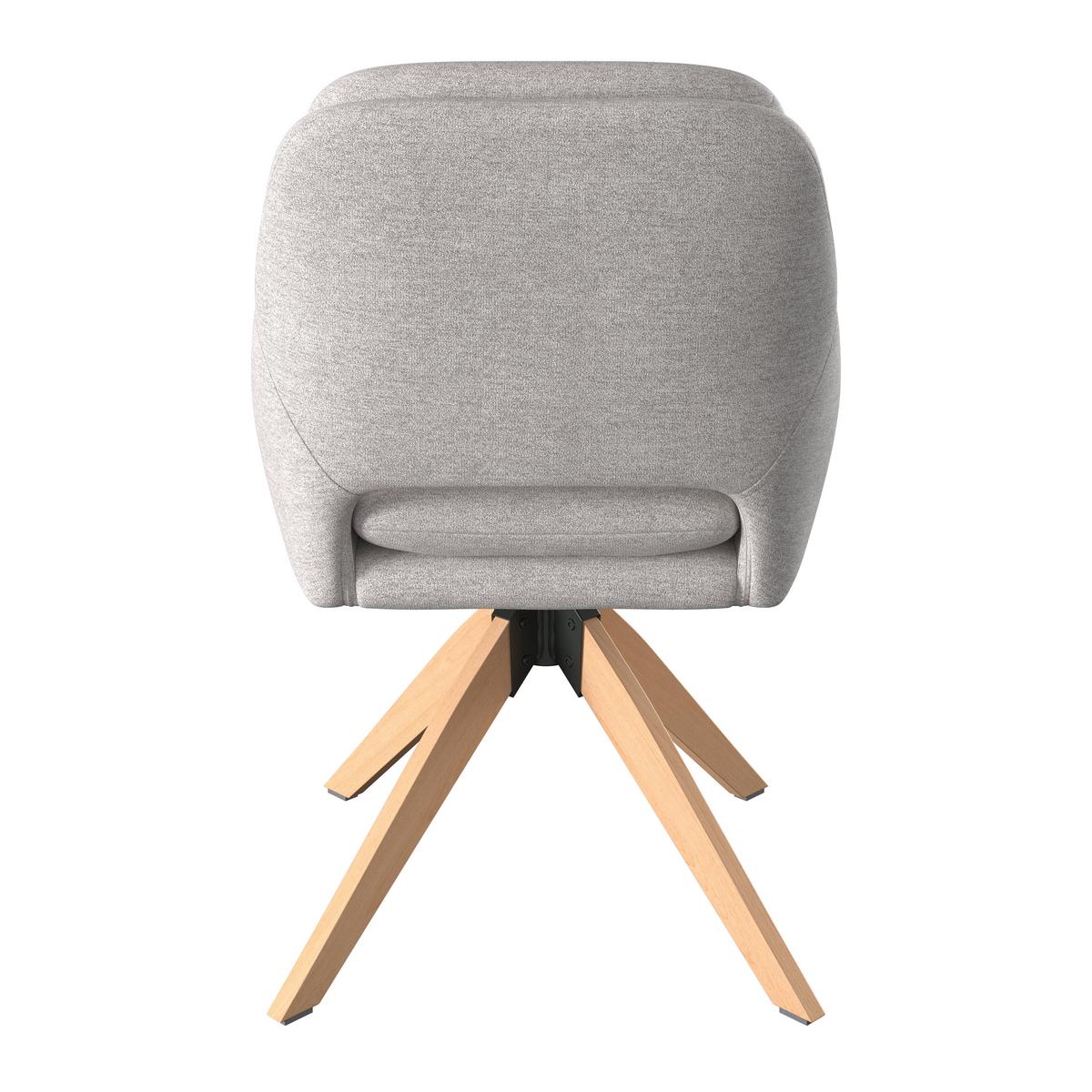 Židle s podrúčkami Adrien, šedobéžová - šedobéžová/přírodní barvy, Moderní, kov/dřevo (64/59/92cm) - Bessagi Home