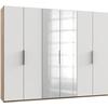 Drehtürenschrank 300 Cm Level Weiß/eichefarben Dekor - Eichefarben/Weiß, MODERN, Holzwerkstoff (300/236/58cm) - MID.YOU