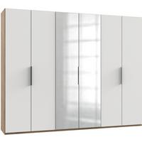 Drehtürenschrank 300 Cm Level Weiß/eichefarben Dekor - Eichefarben/Weiß, MODERN, Holzwerkstoff (300/236/58cm) - MID.YOU