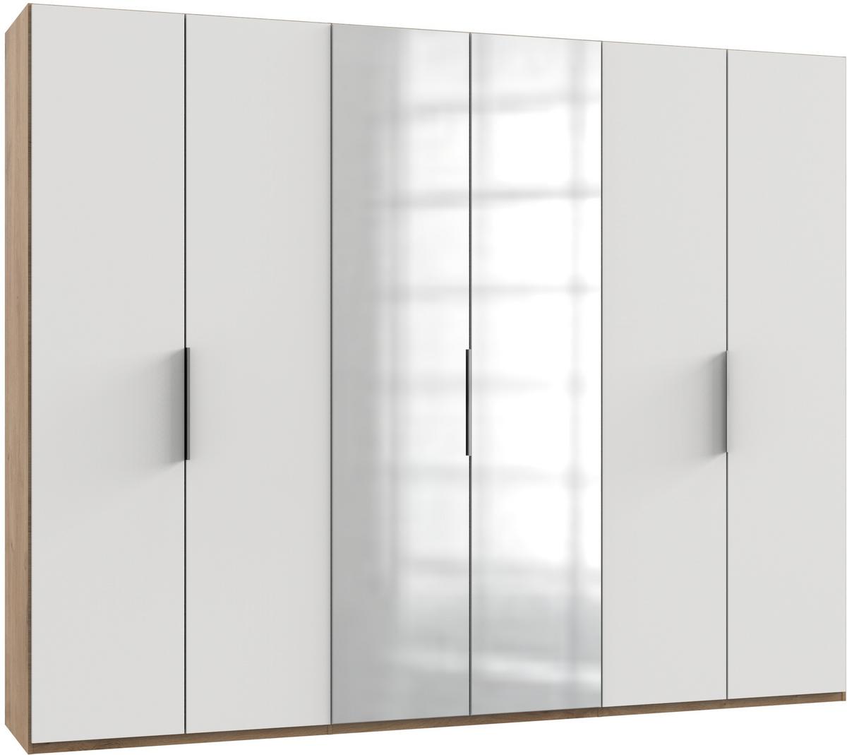 Drehtürenschrank 300 Cm Level Weiß/eichefarben Dekor - Eichefarben/Weiß, MODERN, Holzwerkstoff (300/236/58cm) - MID.YOU